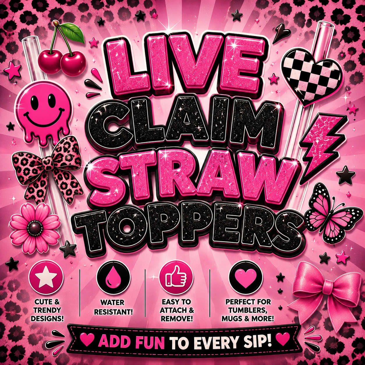 Random Straw Topper Bundle